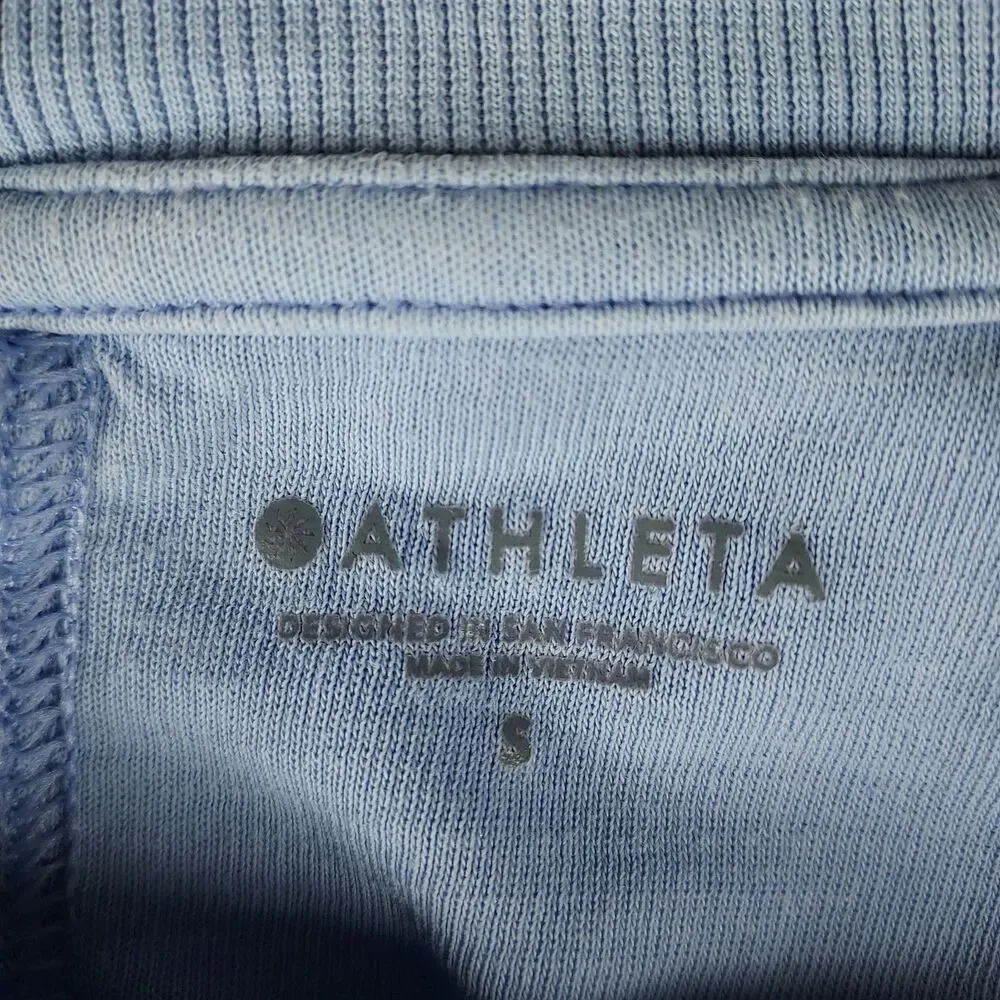 Athleta Womens Sundown Long-sleeved Blue Shirt Size Small